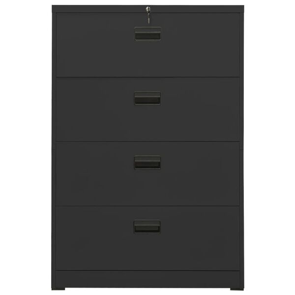 vidaXL Αρχειοθήκη Ανθρακί 90 x 46 x 134 εκ. από Ατσάλι