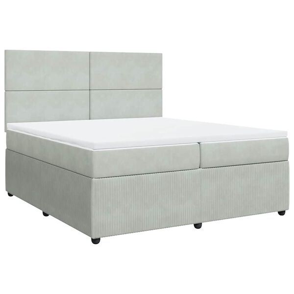 vidaXL &Kappa;&rho;&epsilon;&beta;ά&tau;&iota; Boxspring &mu;&epsilon; &Sigma;&tau;&rho;ώ&mu;&alpha; &Alpha;&nu;&omicron;&iota;&chi;&tau;ό &Gamma;&kappa;&rho;&iota; 200x200 &epsilon;&kappa;. &Beta;&epsilon;&lambda;&omicron;ύ&delta;&iota;&nu;&omicron;