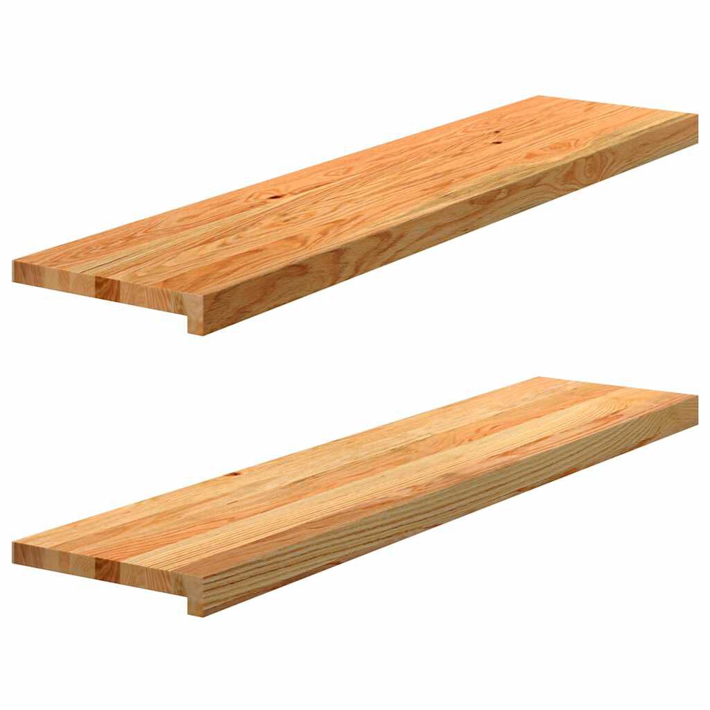 vidaXL Περβάζια παραθύρων 2 τεμ. Αν. Καφέ 110x30x2εκ. Μασίφ Ξύλο Δρυός