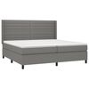 vidaXL &Kappa;&rho;&epsilon;&beta;ά&tau;&iota; Boxspring &mu;&epsilon; &Sigma;&tau;&rho;ώ&mu;&alpha; & LED &Sigma;&kappa;.&Gamma;&kappa;&rho;&iota; 200x200&epsilon;&kappa;. &Upsilon;&phi;&alpha;&sigma;&mu;ά&tau;&iota;&nu;&omicron;