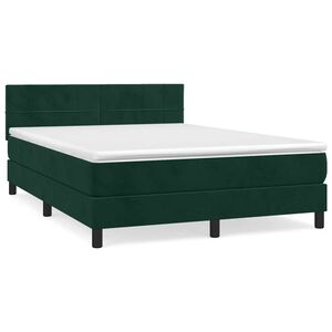 vidaXL &Kappa;&rho;&epsilon;&beta;ά&tau;&iota; Boxspring &mu;&epsilon; &Sigma;&tau;&rho;ώ&mu;&alpha; &Sigma;&kappa;&omicron;ύ&rho;&omicron; &Pi;&rho;ά&sigma;&iota;&nu;&omicron; 140x190&epsilon;&kappa;. &Beta;&epsilon;&lambda;&omicron;ύ&delta;&iota;&nu;&omicron;