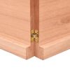 vidaXL Επιφ Τραπεζιού Αν Καφέ 140x40x(2-4)εκ.Ακατέργ. Μασίφ Ξύλο Δρυός