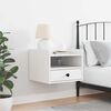 vidaXL Κομοδίνο με συρτάρι Λευκό 38 x 36 x 29.5 εκ Μασίφ ξύλο πεύκου