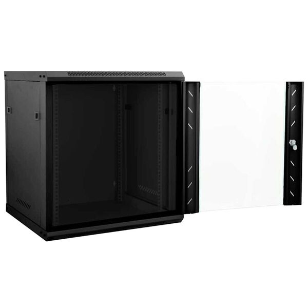 vidaXL Ντουλάπα δικτύου με αποθήκευση Μαύρο 60 x 45 x 65 εκ Ατσάλι