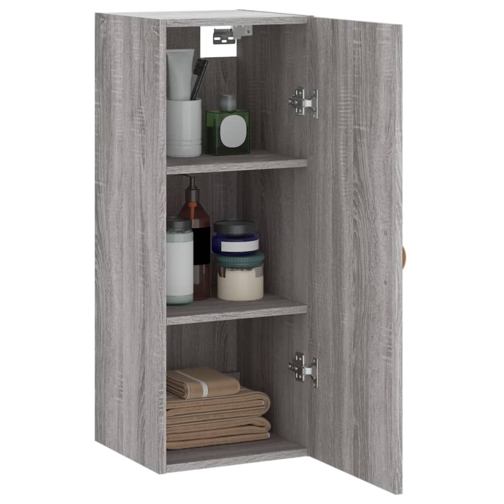 vidaXL Ντουλάπι Τοίχου Γκρι Sonoma 34,5 x 34 x 90 εκ.