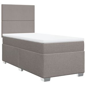 vidaXL &Kappa;&rho;&epsilon;&beta;ά&tau;&iota; Boxspring &mu;&epsilon; &Sigma;&tau;&rho;ώ&mu;&alpha; Taupe 80x200 &epsilon;&kappa;. &Upsilon;&phi;&alpha;&sigma;&mu;ά&tau;&iota;&nu;&omicron;