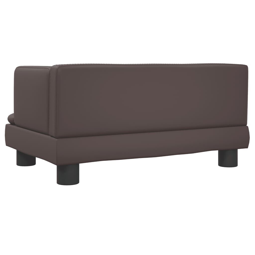 vidaXL Καναπές Παιδικός Καφέ 60 x 40 x 30 εκ. από Συνθετικό Δέρμα