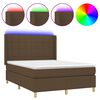 vidaXL &Kappa;&rho;&epsilon;&beta;ά&tau;&iota; Boxspring &mu;&epsilon; &Sigma;&tau;&rho;ώ&mu;&alpha; & LED &Sigma;&kappa;.&Kappa;&alpha;&phi;έ 140x200 &epsilon;&kappa; &Upsilon;&phi;&alpha;&sigma;&mu;ά&tau;&iota;&nu;&omicron;