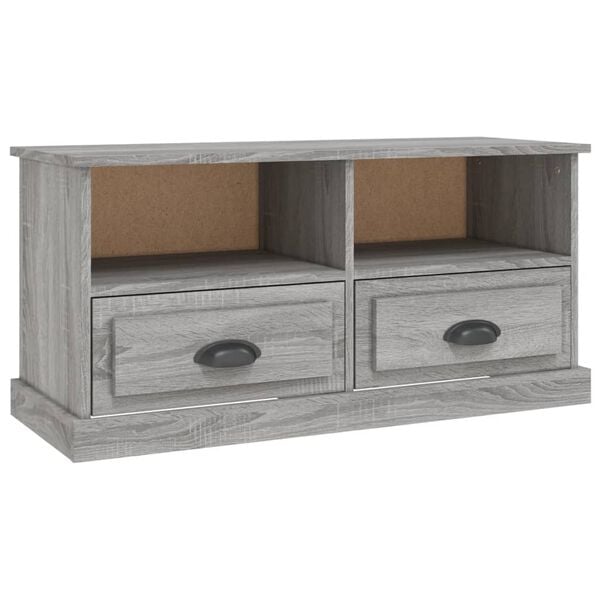 vidaXL Έπιπλο Τηλεόρασης Γκρι Sonoma93x35,5x45 εκ. από Επεξεργ. Ξύλο