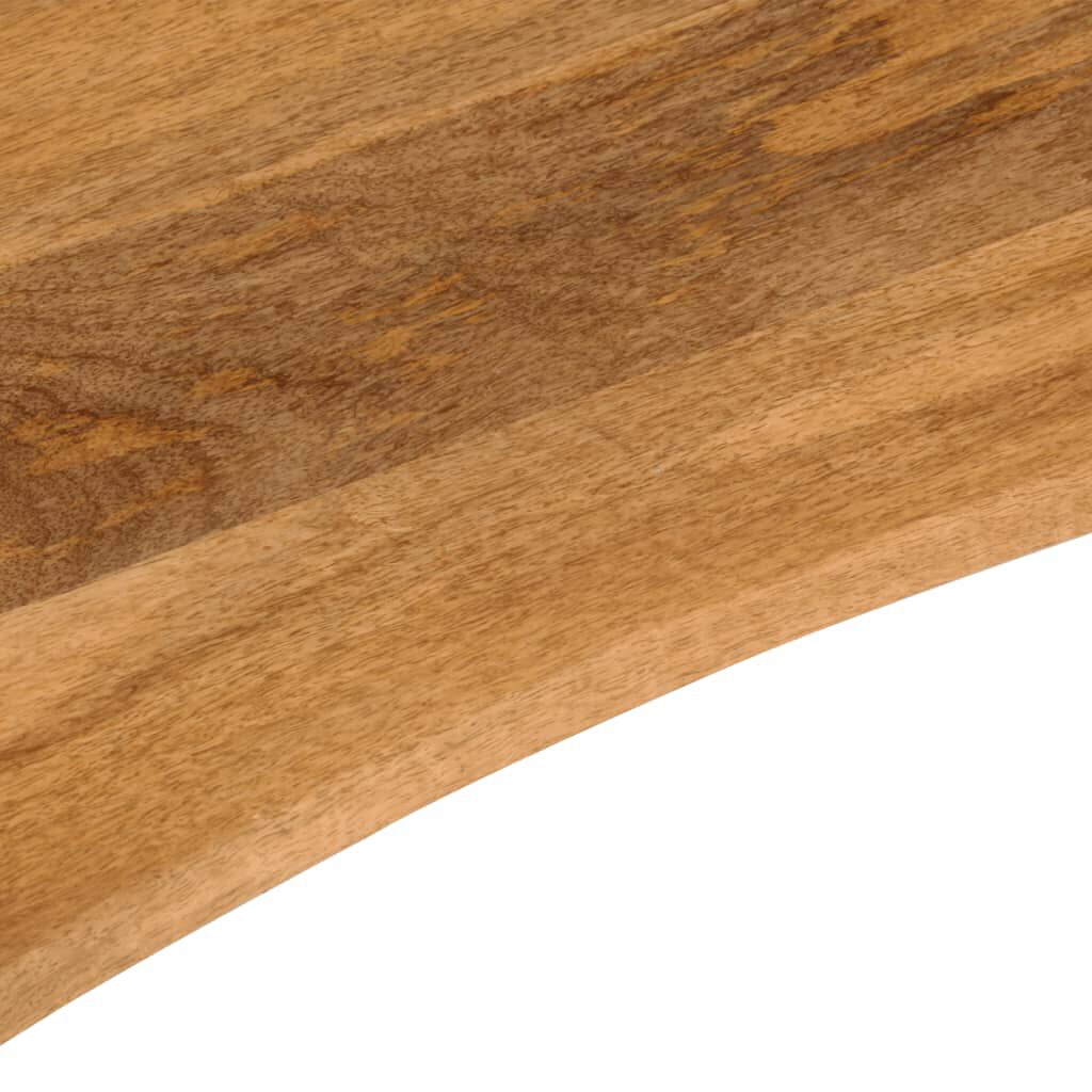 vidaXL Επιφάνεια Γραφείου Καμπύλη 110x50x2,5 εκ Μασίφ Ακατ. Μάνγκο