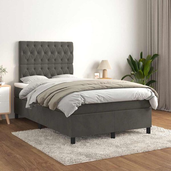 vidaXL &Kappa;&rho;&epsilon;&beta;ά&tau;&iota; Boxspring &mu;&epsilon; &Sigma;&tau;&rho;ώ&mu;&alpha; &Sigma;&kappa;&omicron;ύ&rho;&omicron; &Gamma;&kappa;&rho;&iota; 120x190 &epsilon;&kappa;. &Beta;&epsilon;&lambda;&omicron;ύ&delta;&iota;&nu;&omicron;