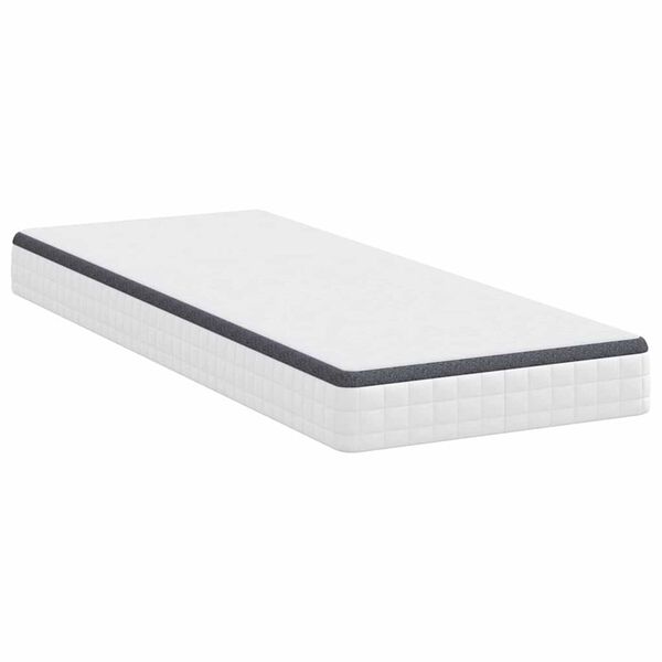 vidaXL Στρώμα Λευκό, Γκρι 70 x 200 cm Πλεκτό ύφασμα