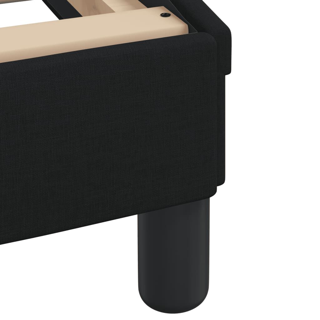 vidaXL Κρεβάτι Μαύρο 160x200 εκ. Υφασμάτινο