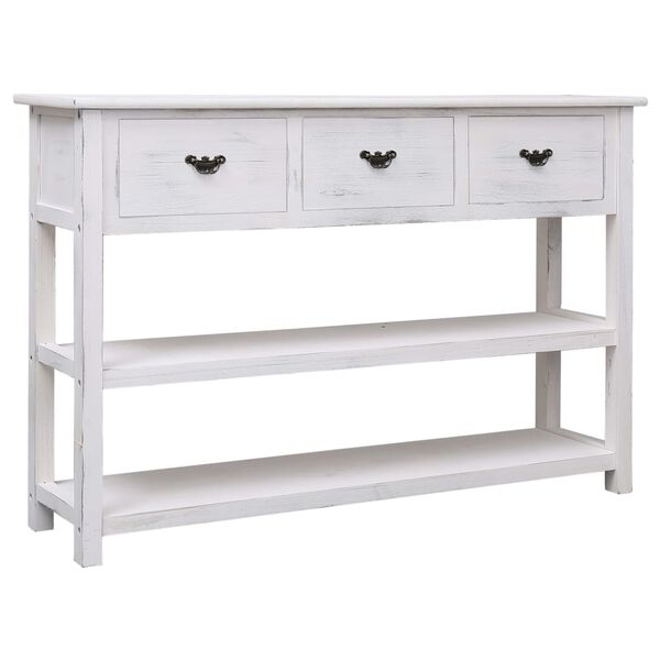 vidaXL Μπουφές Αντικέ Λευκός 115 x 30 x 76 εκ. από Ξύλο