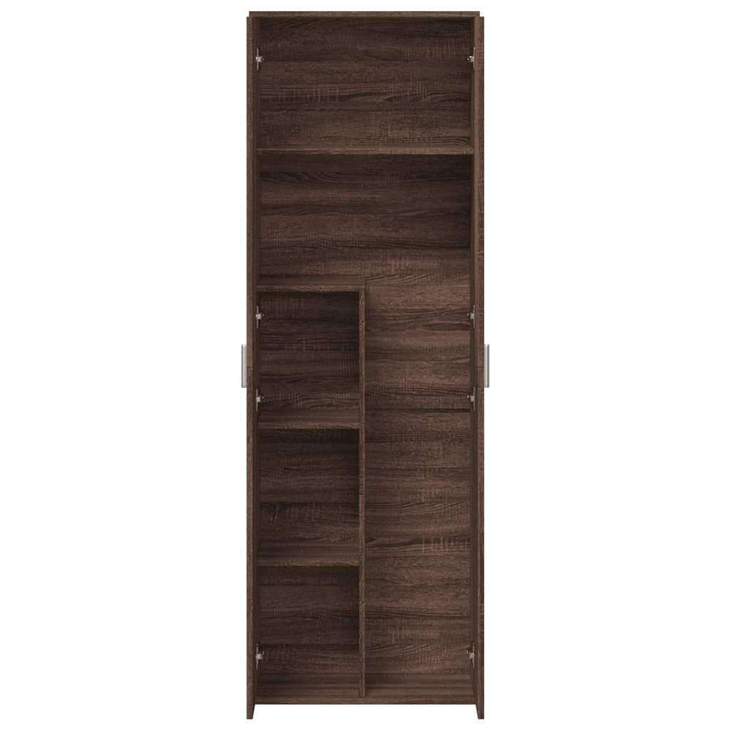 vidaXL Ντουλάπα Καφέ Δρυς 60 x 35 x 180 εκ. από Επεξ. Ξύλο