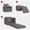 vidaXL Καναπές-Κρεβάτι Δαπέδου 2 σε 1 Γκρι 112x174x55 εκ. Συνθ. Δέρμα