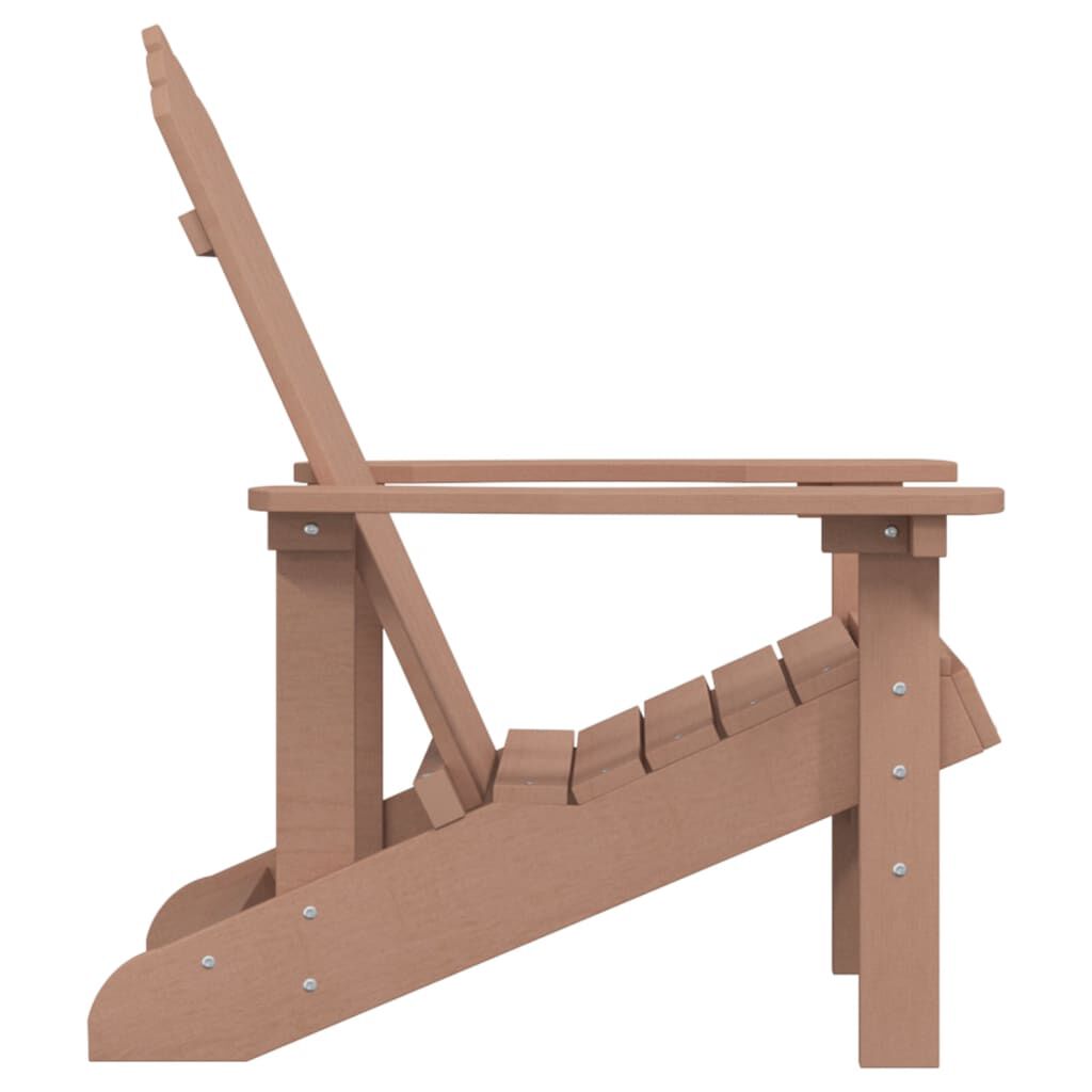 vidaXL Καρέκλα Κήπου Adirondack Καφέ από HDPE