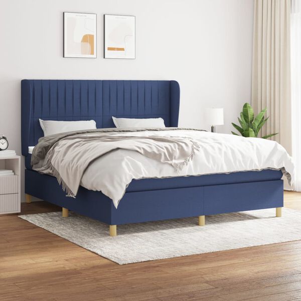 vidaXL &Kappa;&rho;&epsilon;&beta;ά&tau;&iota; Boxspring &mu;&epsilon; &Sigma;&tau;&rho;ώ&mu;&alpha; &Mu;&pi;&lambda;&epsilon; 180x200 &epsilon;&kappa;. &Upsilon;&phi;&alpha;&sigma;&mu;ά&tau;&iota;&nu;&omicron;