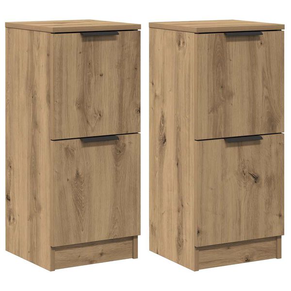vidaXL Sideboards 2 &tau;&epsilon;&mu;ά&chi;&iota;&alpha; Artisan Oak 30x30x70cm &Kappa;&alpha;&tau;&alpha;&sigma;&kappa;&epsilon;&upsilon;&alpha;&sigma;&mu;έ&nu;&omicron; &xi;ύ&lambda;&omicron;