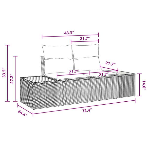 vidaXL Σέτ φαγητού για κήπο 5 pcs Μπεζ και Κρέμα 100 x 55 x 73 εκ
