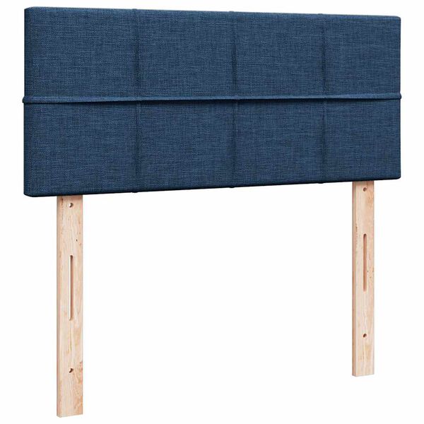 vidaXL Οθωμανικό κρεβάτι με στρώμα μπλε 120x200cm ύφασμα