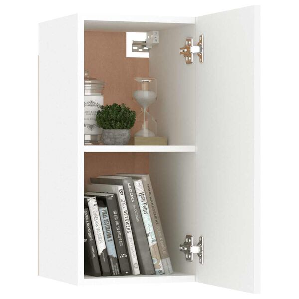 vidaXL Έπιπλα Τηλεόρασης 2 τεμ. Λευκά 30,5x30x60 εκ. από Επεξ. Ξύλο