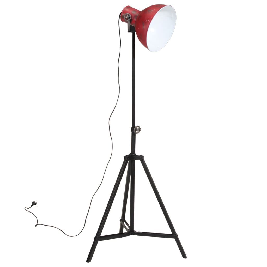 vidaXL Φωτιστικό Δαπέδου 25 W Αντικέ Κόκκινο 61x61x90/150 εκ. Ε27
