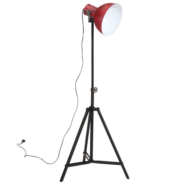 vidaXL Φωτιστικό Δαπέδου 25 W Αντικέ Κόκκινο 61x61x90/150 εκ. Ε27