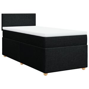 vidaXL &Kappa;&rho;&epsilon;&beta;ά&tau;&iota; Boxspring &mu;&epsilon; &Sigma;&tau;&rho;ώ&mu;&alpha; &Mu;&alpha;ύ&rho;&omicron; Single &Upsilon;&phi;&alpha;&sigma;&mu;ά&tau;&iota;&nu;&alpha;