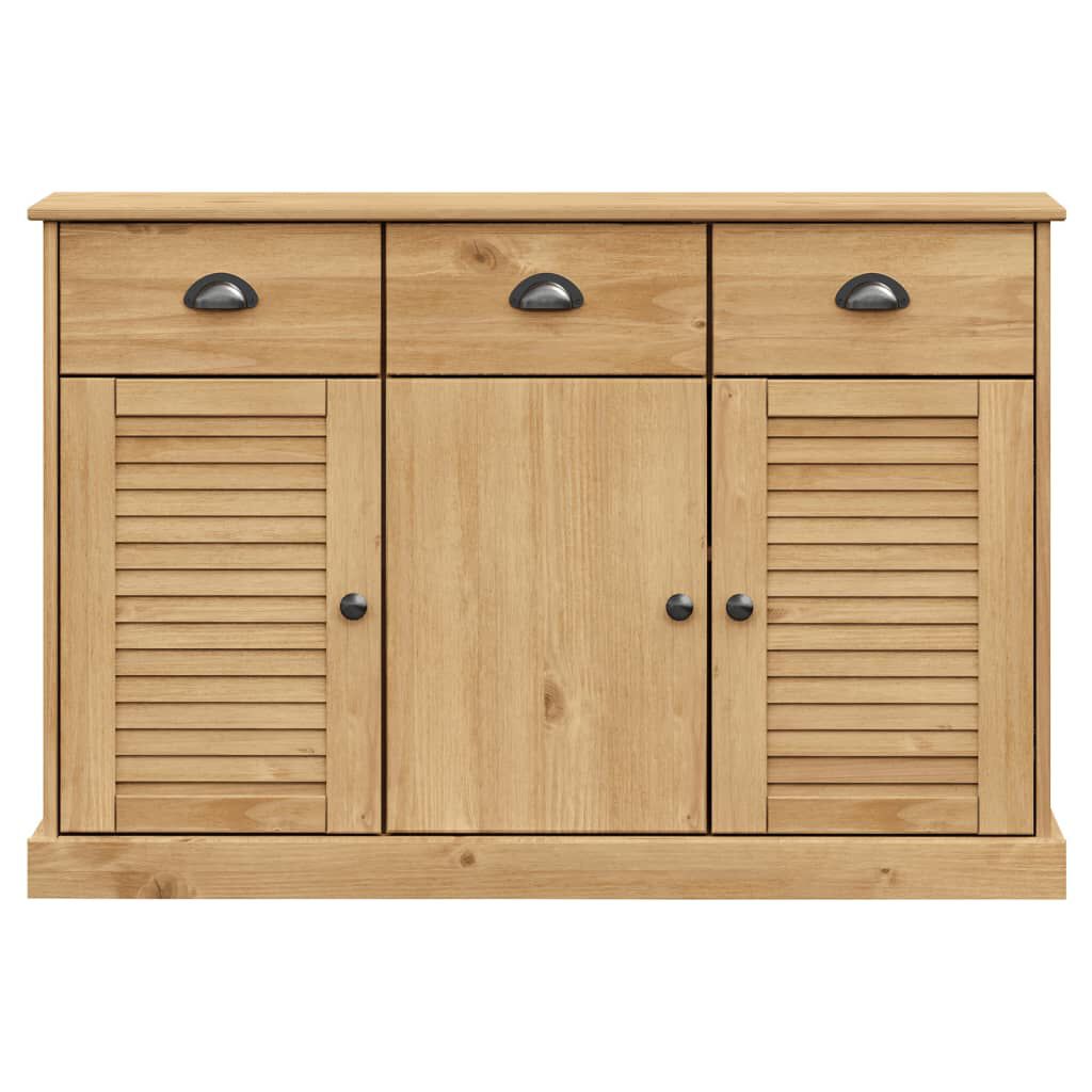 vidaXL Μπουφές με Συρτάρια VIGO 113 x 40 x 75 εκ. Μασίφ Ξύλο Πεύκο
