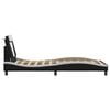 vidaXL Σκελετός Κρεβατιού Viana Χωρίς Στρώμα Μαύρο/Λευκό 100x200εκ.Συνθ. Δέρμα