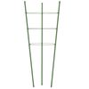 vidaXL Στηρίγματα Φυτών Κήπου 3 Δακτύλιοι 5 τεμ. Πράσινα 75 εκ. Ατσάλι