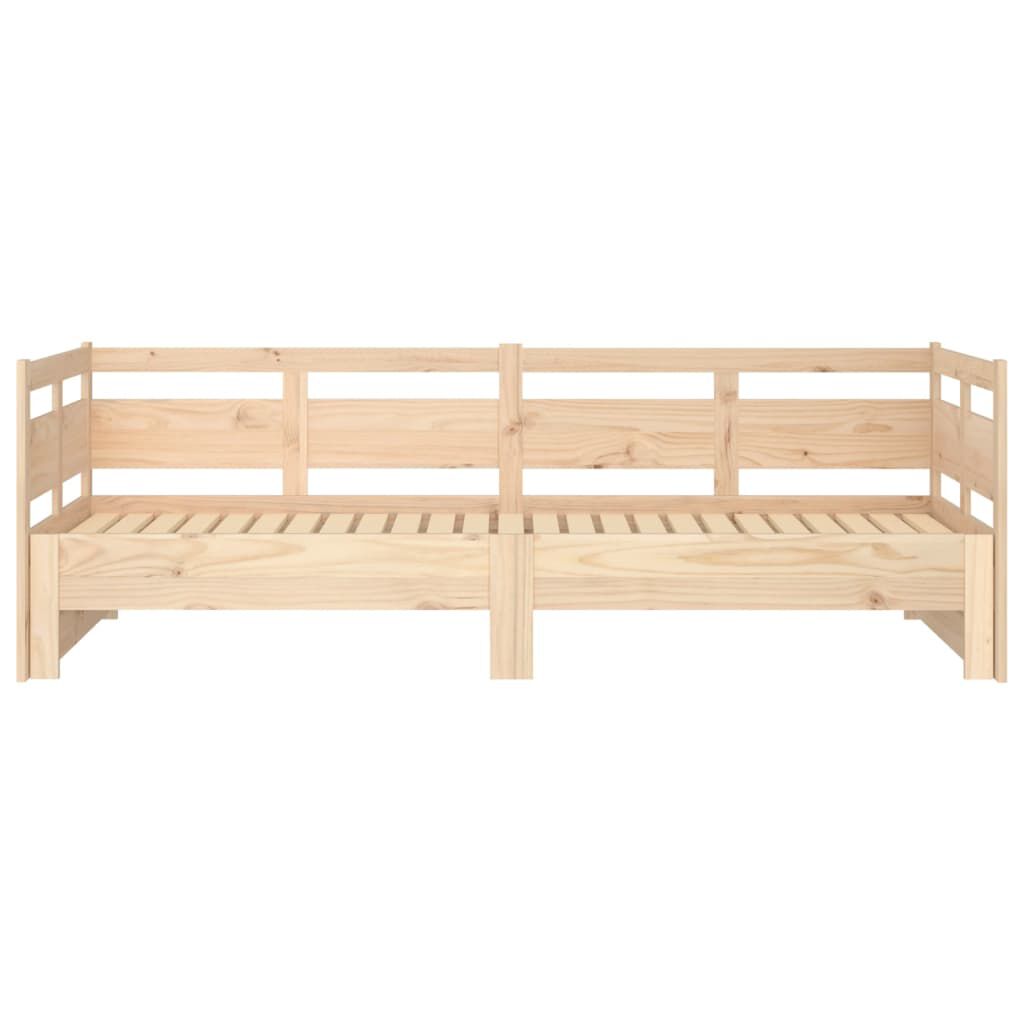 vidaXL Καναπές Κρεβάτι Συρόμενος 2x(80x200) εκ. από Μασίφ Ξύλο Πεύκου
