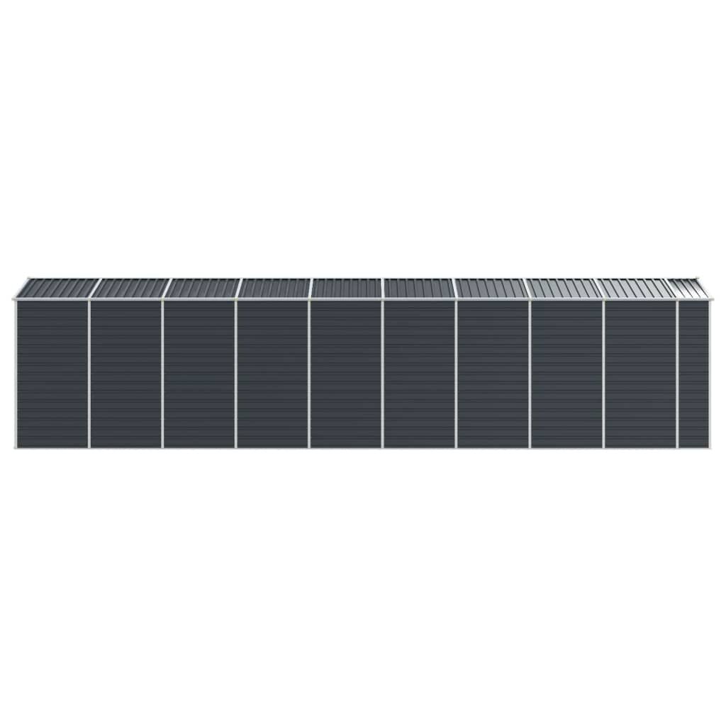 vidaXL Αποθήκη Κήπου Ανθρακί 191x810x198 εκ. Γαλβανισμένο Ατσάλι