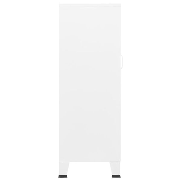 vidaXL Αρχειοθήκη Βιομηχανικού Στιλ Λευκή 70 x 40 x 115 εκ. Ατσάλινη