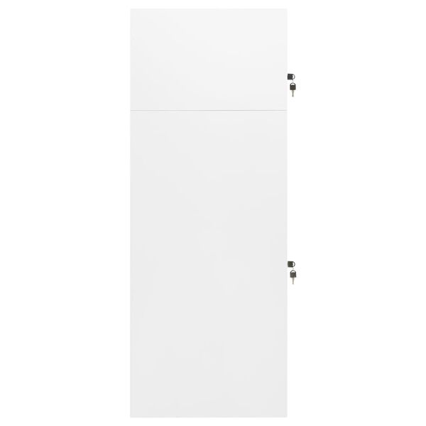 vidaXL Ντουλάπα για Σέλα Λευκό 53 x 53 x 140 εκ. Ατσάλινο