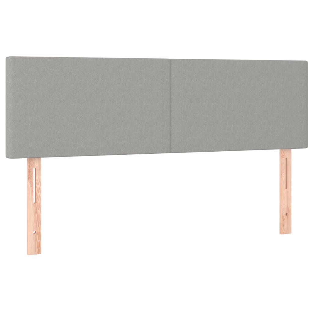 vidaXL Κεφαλάρια Κρεβατιού 2 τεμ. Αν. Γκρι 72x5x78/88 εκ. Υφασμάτινα