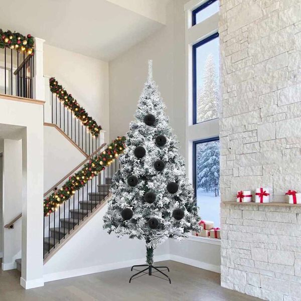 vidaXL Σετ Χριστουγεννιάτικων Στρογγυλών Μπαλίτσων 4 pcs Μαύρο