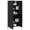 vidaXL Highboard Μαύρη Οξυά 69,5 x 34 x 180 εκ. Επεξεργασμένο ξύλο