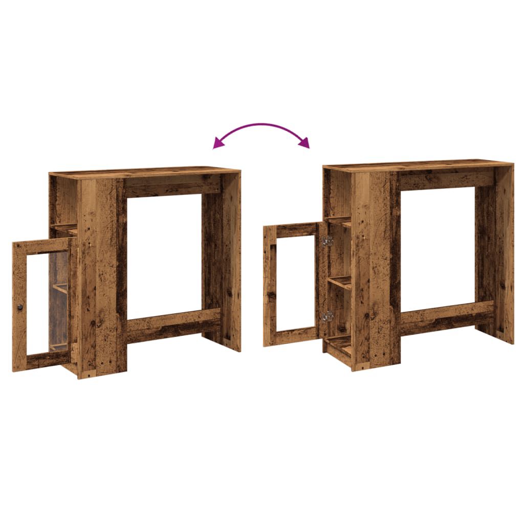 vidaXL Τραπέζι Μπαρ με Ράγες 101x40x103,5 εκ. Επεξεργ. Ξύλο