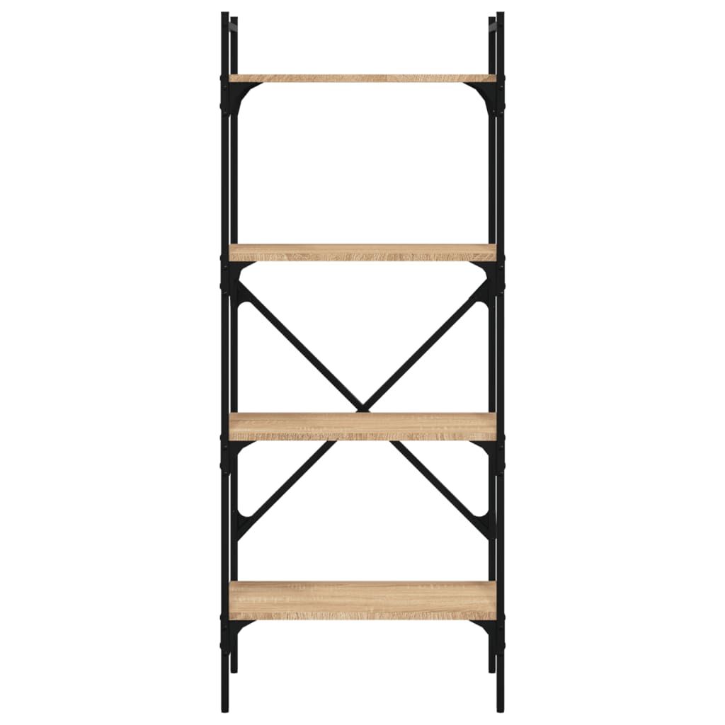 vidaXL Βιβλιοθήκη 4 Επιπέδων Sonoma Δρυς 56x31,5x138,5 εκ. Επεξ. Ξύλο