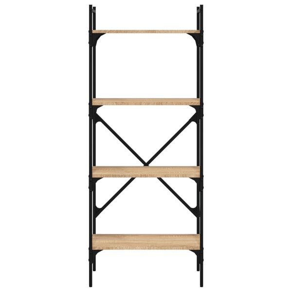 vidaXL Βιβλιοθήκη 4 Επιπέδων Sonoma Δρυς 56x31,5x138,5 εκ. Επεξ. Ξύλο