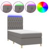 vidaXL &Kappa;&rho;&epsilon;&beta;ά&tau;&iota; Boxspring &mu;&epsilon; &Sigma;&tau;&rho;ώ&mu;&alpha; & LED &Sigma;&kappa;.&Gamma;&kappa;&rho;&iota; 80x200 &epsilon;&kappa;. &Upsilon;&phi;&alpha;&sigma;&mu;ά&tau;&iota;&nu;&omicron;