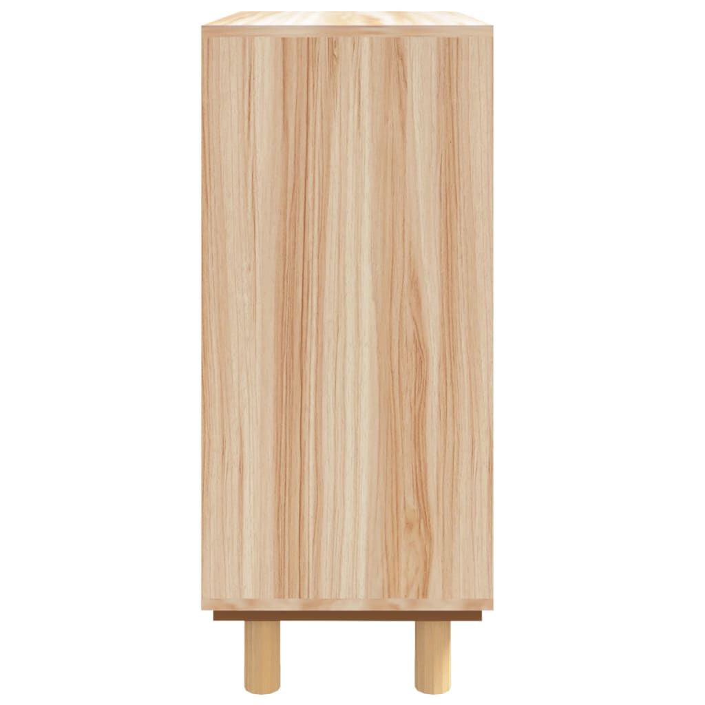 vidaXL Ντουλάπι Καφέ 60 x 30 x 70 εκ. από Μασίφ Πεύκο & Φυσικό Ρατάν