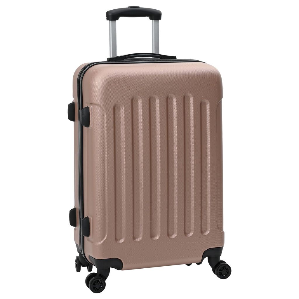 vidaXL Σετ Βαλίτσας 3 τμχ Σκληρή Ροζ Χρυσό 20” 24” 28” ABS