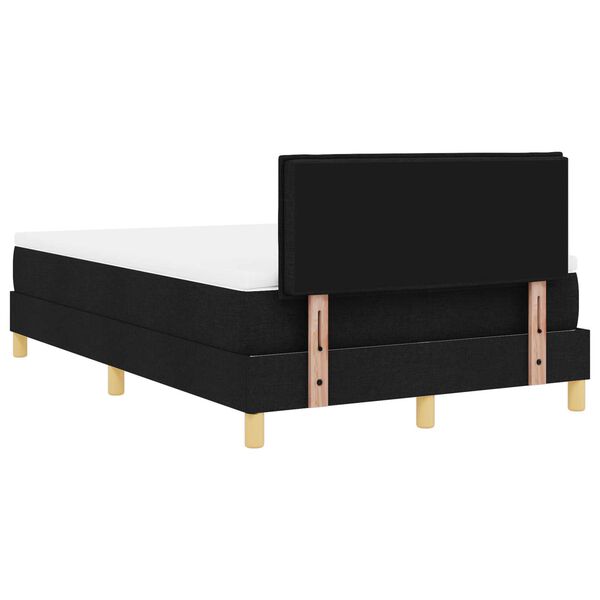 vidaXL Κρεβάτι με ελατήρια με στρώμα Μαύρο 120 x 200 cm ύφασμα