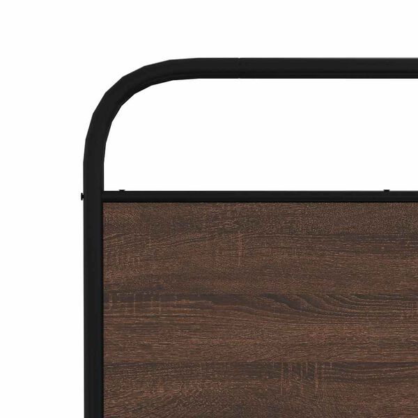 vidaXL Σκελετός Κρεβ. Χωρίς Στρώμα Καφέ Δρυς 180x200 εκ. Μεταλλικό