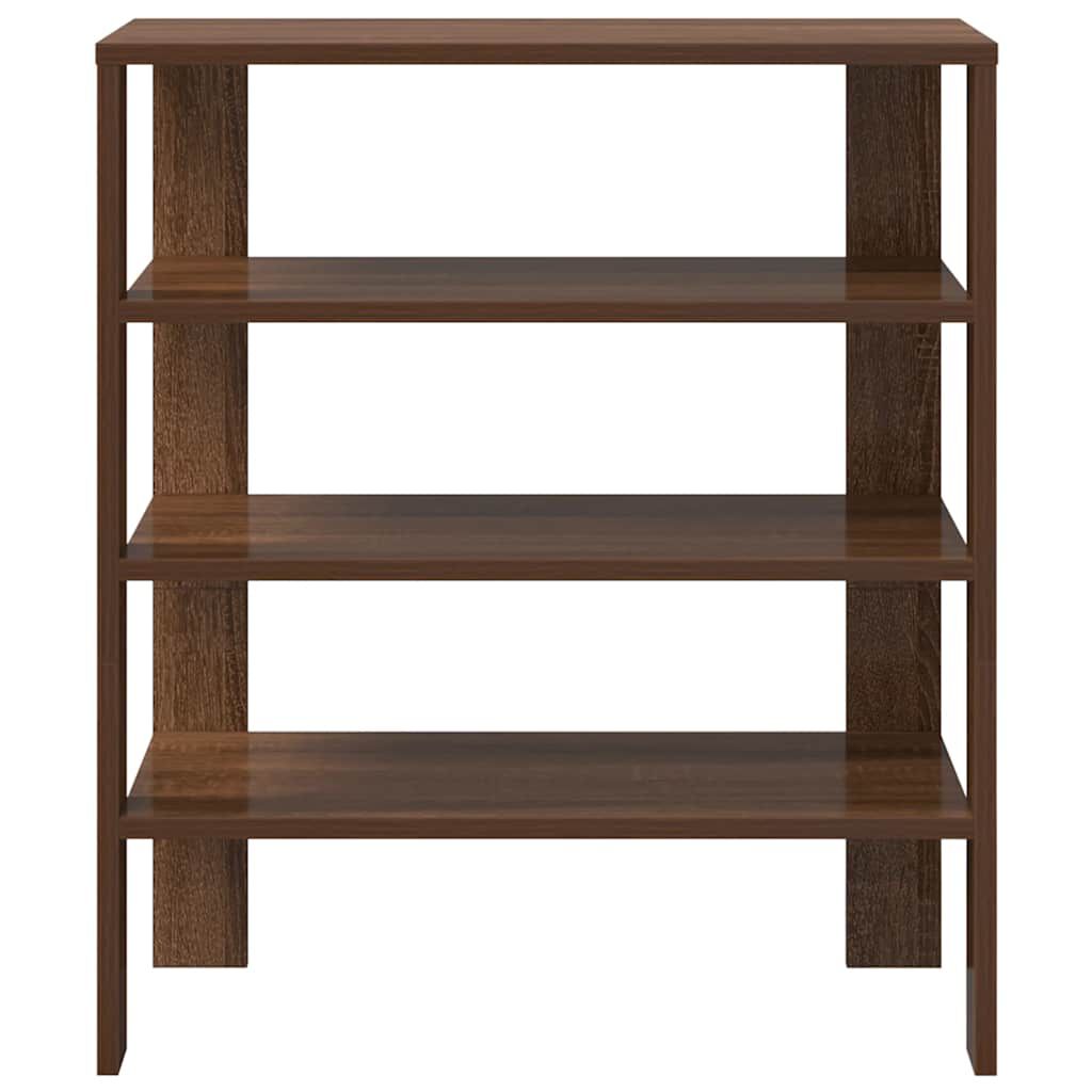 vidaXL Ράφι παπουτσιών καφέ δρυς 61x32x70 cm Κατασκευασμένο ξύλο