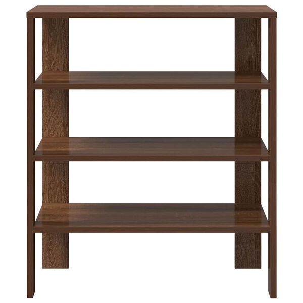 vidaXL Ράφι παπουτσιών καφέ δρυς 61x32x70 cm Κατασκευασμένο ξύλο
