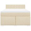 vidaXL &Kappa;&rho;&epsilon;&beta;ά&tau;&iota; Boxspring &mu;&epsilon; &Sigma;&tau;&rho;ώ&mu;&alpha; &Kappa;&rho;&epsilon;&mu; 140x190 &epsilon;&kappa;. &Upsilon;&phi;&alpha;&sigma;&mu;ά&tau;&iota;&nu;&omicron;